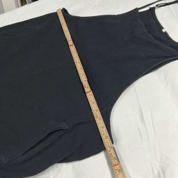 Women's Casual Linen Blend Wide-Leg Jumpsuit with Adjustable Straps Pockets  2XL - Picture 4 of 11